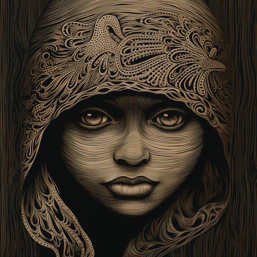 Black whatsapp dp in style of Wood engraving for a whatsapp