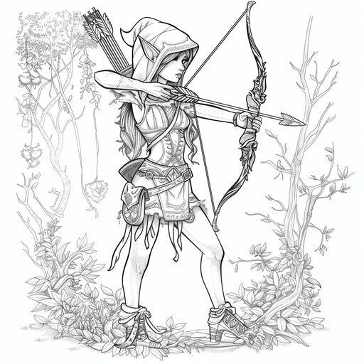 The elf archer ready for action