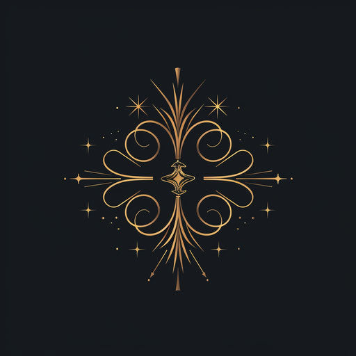 Luxury cleaning logo with gold accents on black background