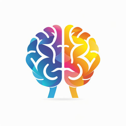Smart logo with stylized brain design on white background