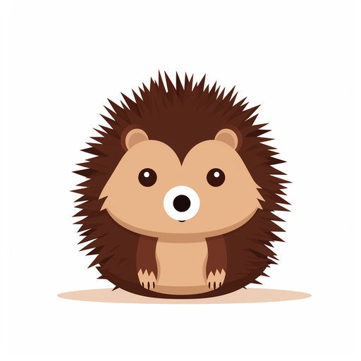 Hedgehog clipart in the style of Minimalist, on a white background