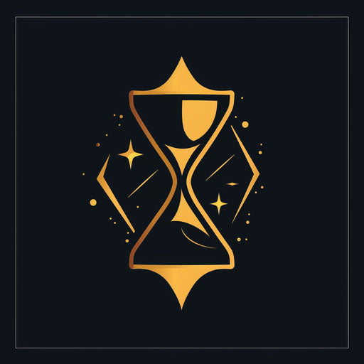 Stylized hourglass for time management and efficiency