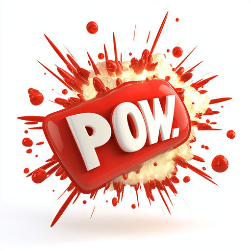 Photo-realistic 3D image of powder on flat white background