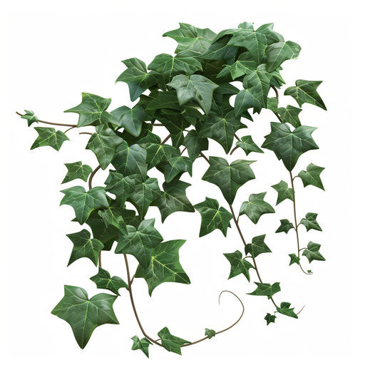 Ivy clipart in a photo realistic style on flat white background