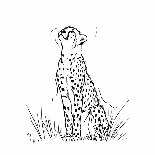 Cheetah looking at the sky