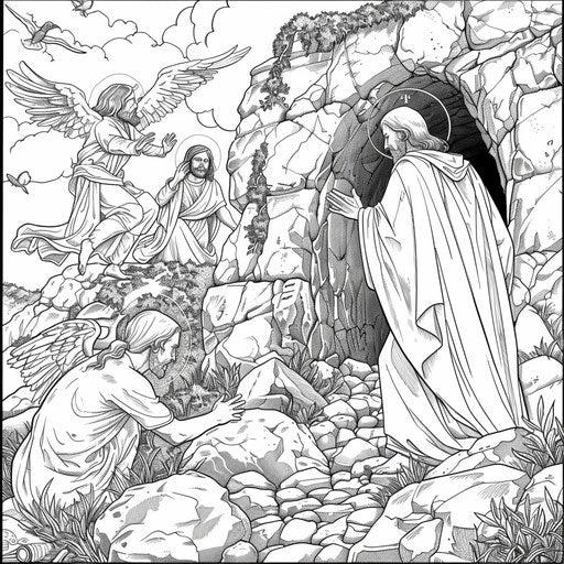 Jesus' Resurrection with Empty Tomb and Angels