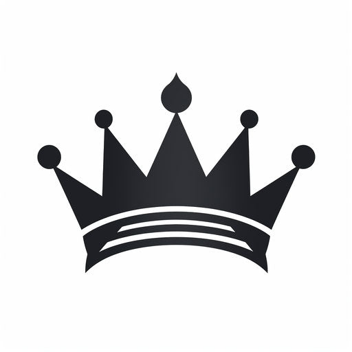Crown vector png in the style of Minimalist, on a white background