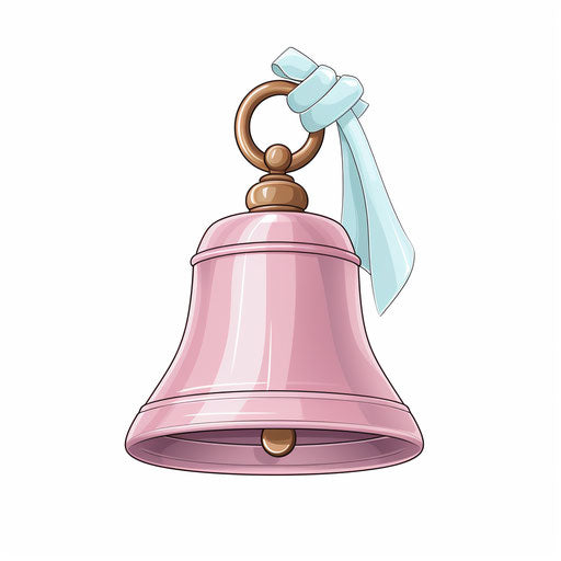 Bell clipart in the style of Pastel Colors Art, on a white background