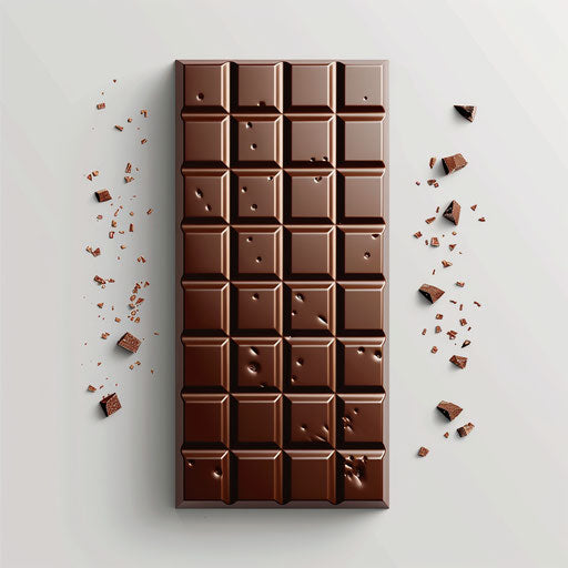 Realistic chocolate bar clipart on white background