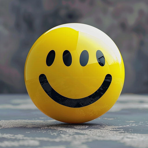 Yellow emoticons and cartoon smiley face