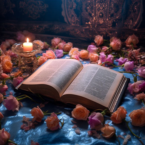 Arabic Quran with flowers and y2k aesthetic