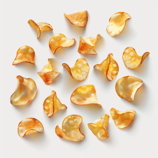 Realistic chips clipart on flat white background