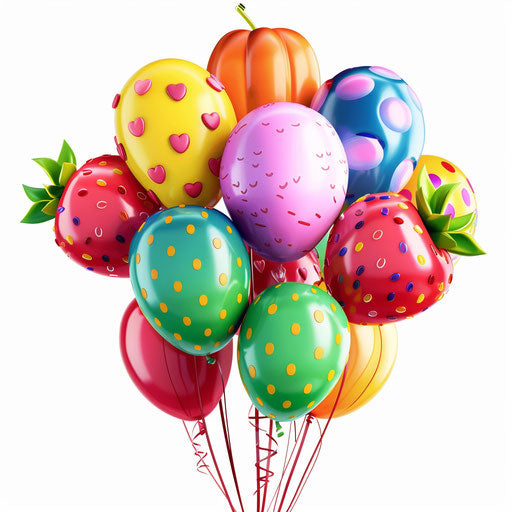 Cheerful Friday clipart on a flat white background with vivid colors