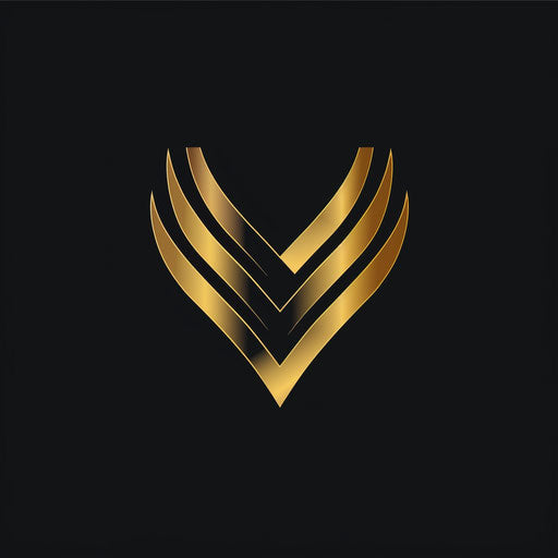 Luxury vectorstock logo with gold accents on black background