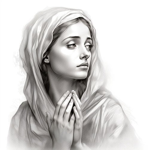 Beautiful woman in the style of carved religious icons
