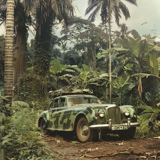 1954 Bentley R Type Continental on safari in lush jungle