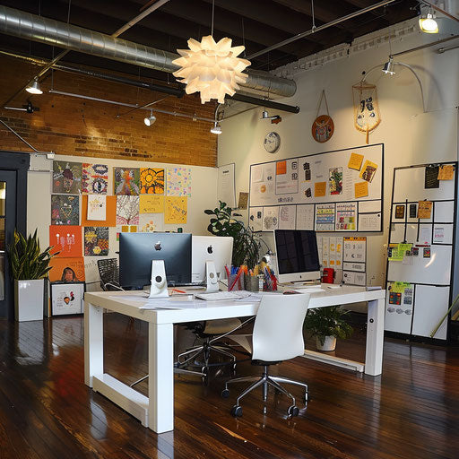 Dynamic office of a creative marketing team