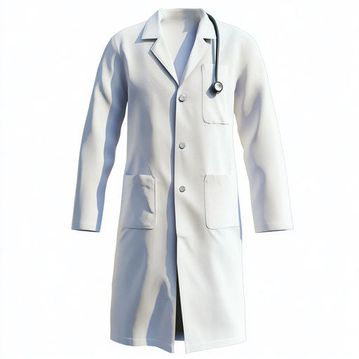 Realistic drawing of lab coats, high resolution