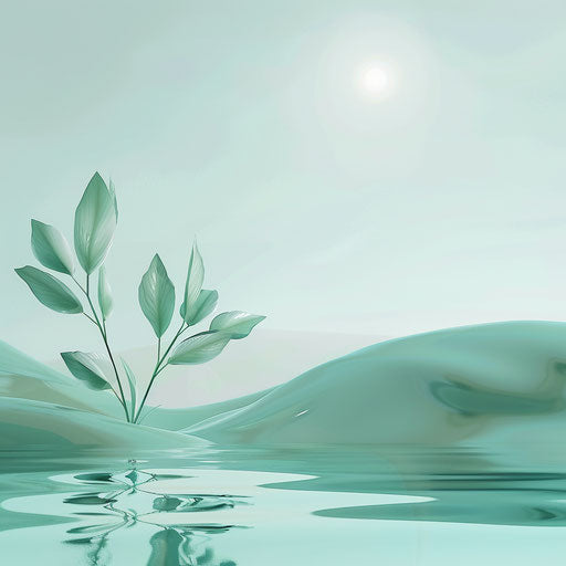Realistic clipart Good afternoon on flat aqua background