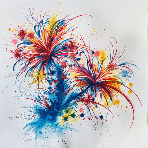 Fireworks tattoo celebrating the Fourth of July