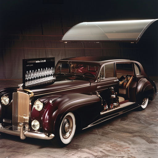 Luxury Bentley R Type Continental turned into limousine, crystal clear partition
