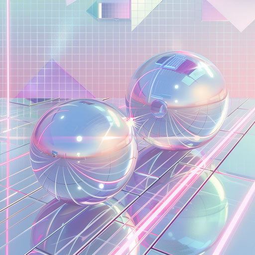 Flat metallic silver background supports realistic 80s clipart