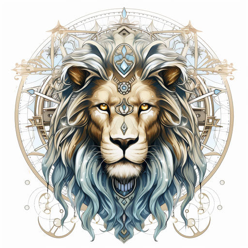 Leo zodiac symbol on white background