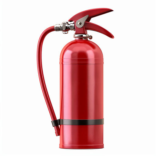 Realistic image of a fire extinguisher on white background