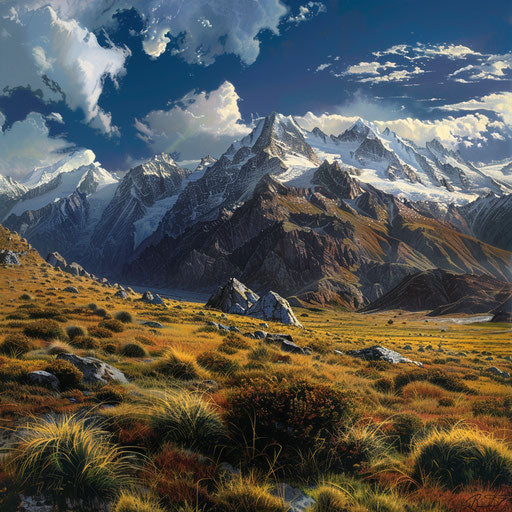 Ground level view of the Andes mountain range