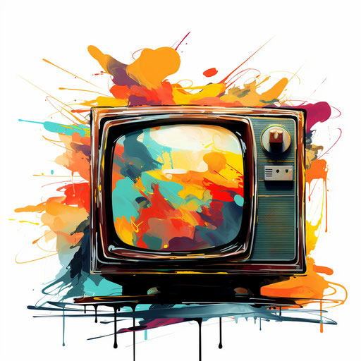TV illustration in the style of Impressionistic Art