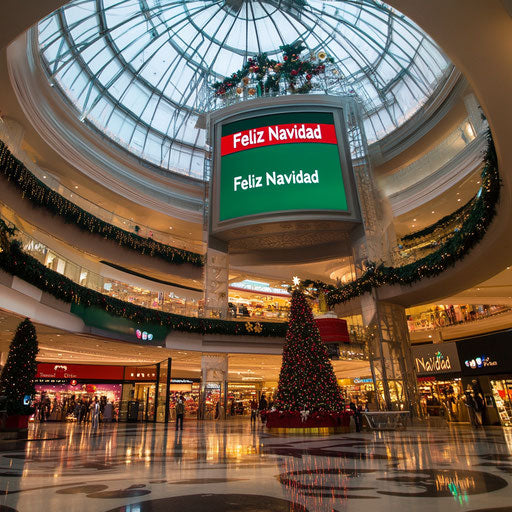 Christmas countdown at a shopping mall