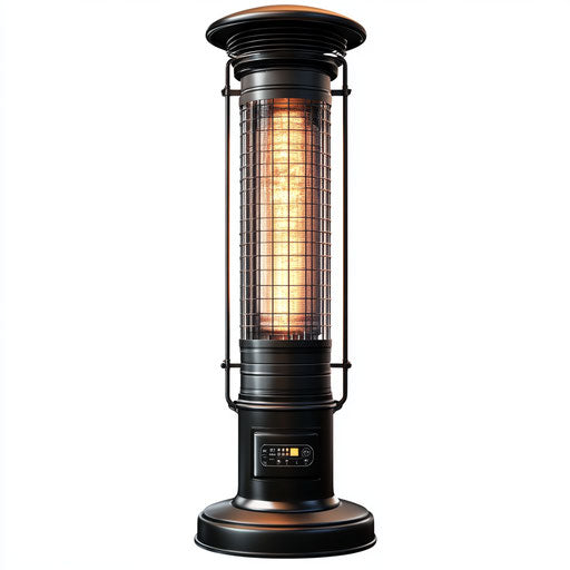 Realistic outdoor heater clipart, high-res, isolated