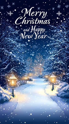 Snowy Christmas and New Year landscape