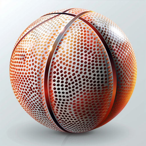 Shiny effect on realistic basketball clipart