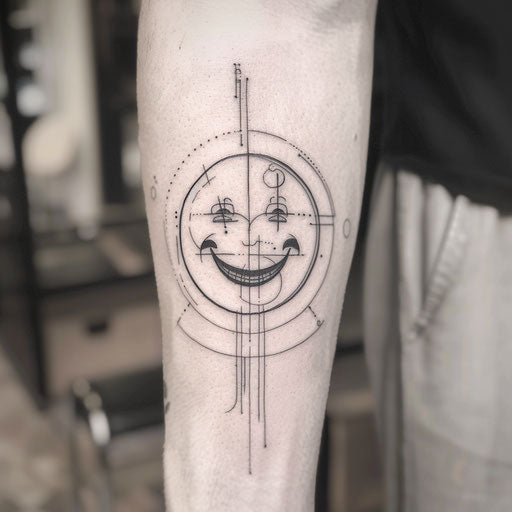 Detailed Smiley Face Tattoo Kit