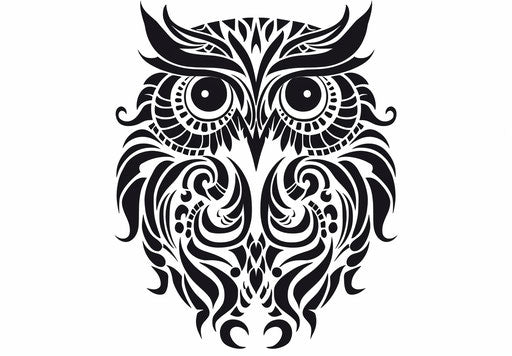 Indian ornate owl on white background