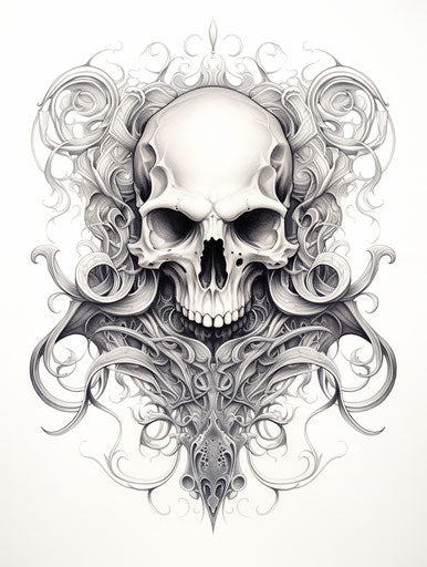 The little frog, in the style of wiccan, fluid and organic, rotcore, witchy academia, maori art, dark white and gray, tattoo-inspired 3:4