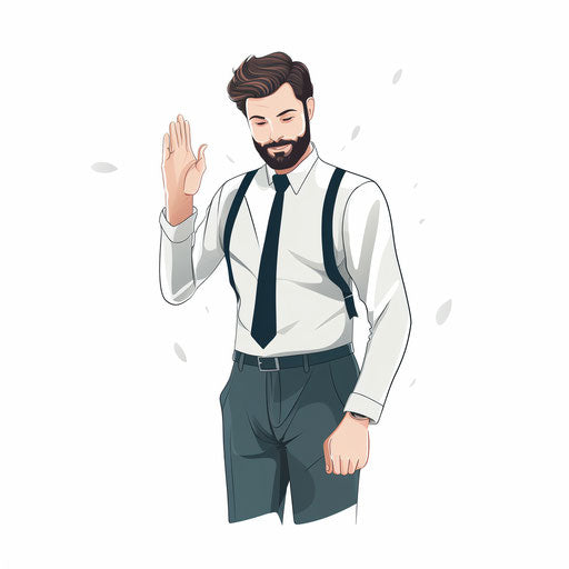 Minimalist thank you clipart on white background