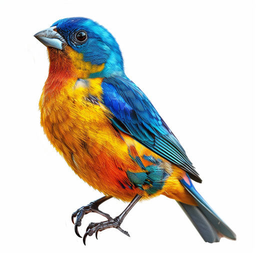 Bird illustration in a realistic style on white backdrop