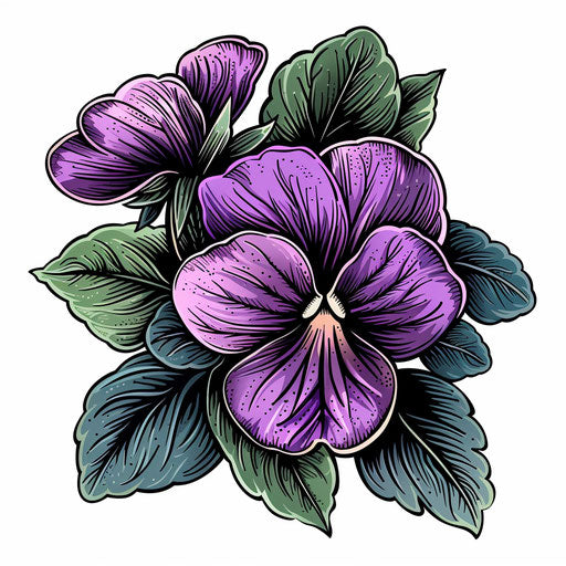 February Birth Flower Tattoo Art Collection