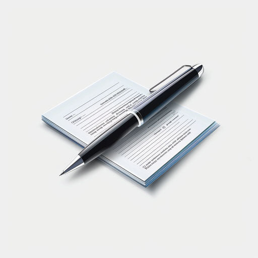 Photo-realistic contract clipart with hyper-realistic shadows and reflections