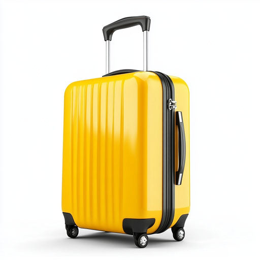 3D luggage on flat white background
