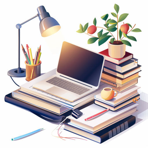 Study of clipart in photo realistic style with flat white background