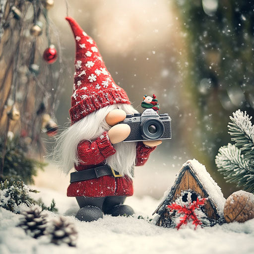 Gnome photographer captures winter birds