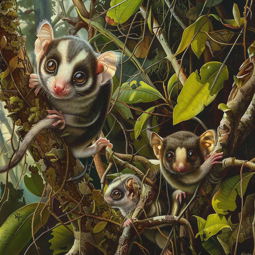 Chasing game in the rainforest canopy