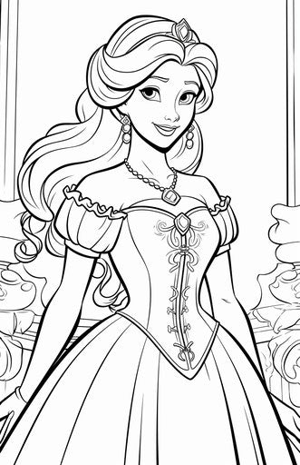Princess coloring sheets Disney prince coloring pages, exquisite black and white engravings, magenta and bronze, feminine beauty, black and white drawings, stencil art, cartoon-like characters
