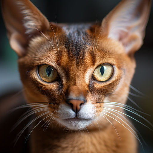 Abyssinian cat closeup of the face