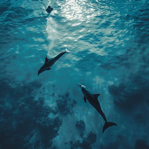 Aquatic harmony between dolphins and humans