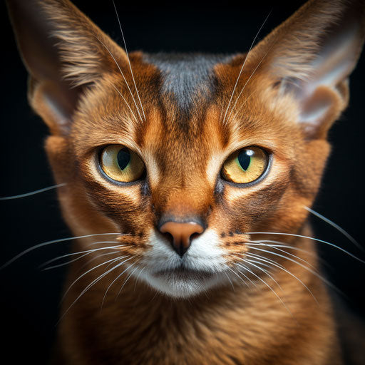 Abyssinian cat closeup of the face