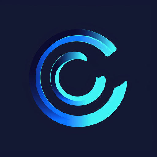 Professional digital marketing logo with bold lines and dark blue background